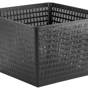 Little Giant 566556 UPB-1212-PW Square Aquatic Plant Basket for Ponds, 11.35 inches Square x 7.35 inches high, Black, 566556