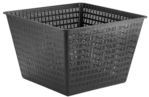 Little Giant 566556 UPB-1212-PW Square Aquatic Plant Basket for Ponds, 11.35 inches Square x 7.35 inches high, Black, 566556