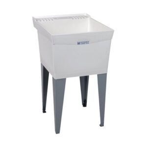 mustee 18f utilatub laundry tub floor mount, 24-inch x 20-inch, white