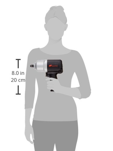 Ingersoll Rand 2100G 1/2" Air Impact Wrench, 550 ft-lb Torque, Friction Ring Retainer, Pistol