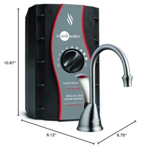 InSinkErator H-Wave-SN Involve Wave Instant Hot Water Dispenser System with Stainless Steel Tank, Satin Nickel