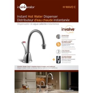 InSinkErator H-Wave-SN Involve Wave Instant Hot Water Dispenser System with Stainless Steel Tank, Satin Nickel