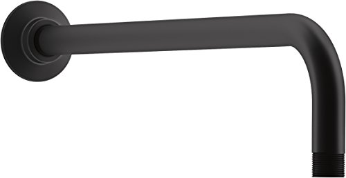 KOHLER 10124-BL Shower Arm and Flange, Matte Black