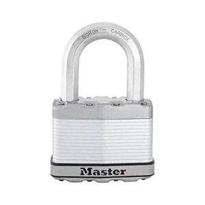 master lock m15xdlf magnum heavy duty padlock with key, 1 pack, laminated