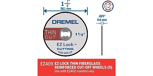 Dremel EZ409 1-1/2-Inch EZ Lock Thin Cut, Silver
