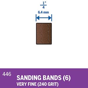 Dremel 446 240 grit Sanding Bands, 1/4 Inch, 6 Pack