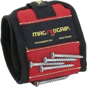 magnogrip magnetic wristband for holding screws, nails, drill bits - cool gifts for men - super strong magnets - great diy gifts for christmas, dad, husband, handyman, handy woman, craft enthusiasts