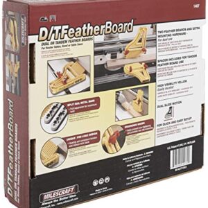 Milescraft 1407 D/T Feather Board – Universal Dual or Tandem Feather Boards for Woodworking on Table Saws, Router Tables and Band Saws