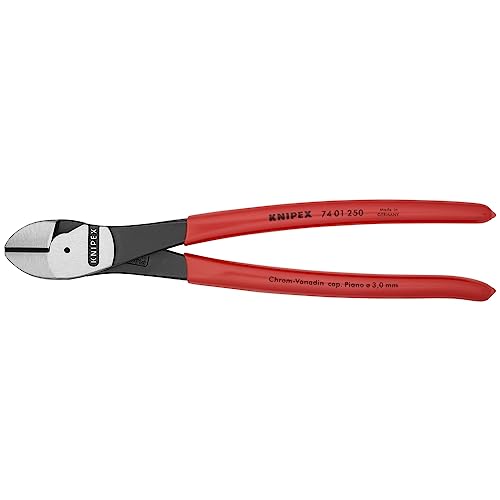 KNIPEX - 74 01 250 SBA Tools - High Leverage Diagonal Cutters (7401250SBA), 10 inches