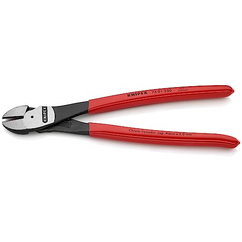 KNIPEX - 74 01 250 SBA Tools - High Leverage Diagonal Cutters (7401250SBA), 10 inches