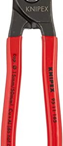 KNIPEX Cable Shears, 6-1/2 In L, 1/0 AWG, Red