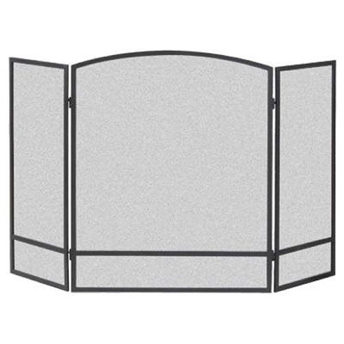 Panacea Products 15951 3-Panel Arch Screen with Double Bar for Fireplace, 29.25 Inch