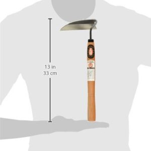 Japanese Weeding Sickle Very Sharp Edge Quick Work (Full Size)