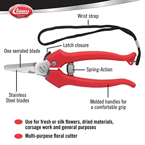 Clauss 33403 6-inch Stainless Steel Floral Lanyard 6" Cutter