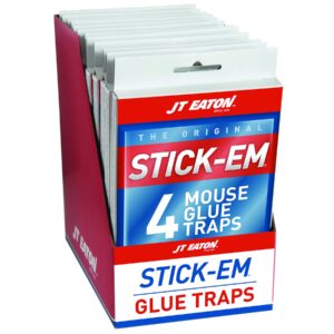 JT Eaton 133N Stick Em Glue Mouse Trap, set of 4