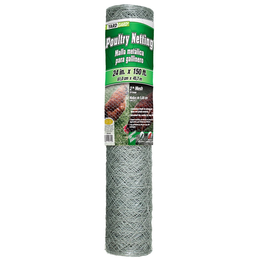 YARDGARD 308494B 2 Foot X 150 Foot 2 Inch Mesh Poultry Netting ( Packaging May Vary )