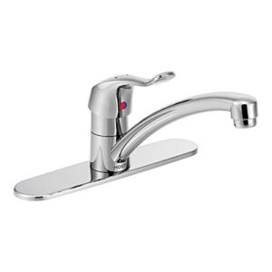 moen 8701 commercial m-dura one-handle kitchen faucet 1.5 gpm, chrome, 0.375