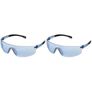 radians light blue safety glasses, scratch-resistant, wraparound
