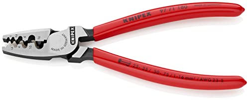 Knipex 97 71 180 Crimping Pliers for end sleeves 0,25-2,5mm with soft handle VDE-tested