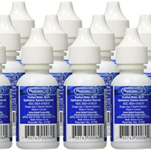 First Aid Only H703 Emergency Eye Wash Solution, 1 Oz. Bottle, 12 Pack