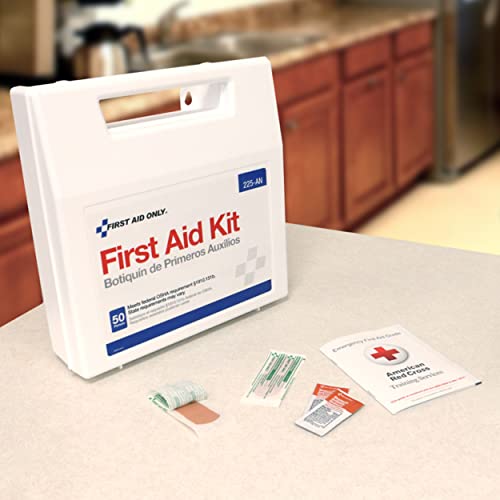 First Aid Only 225-AN 50-Person OSHA-Compliant Emergency First Aid Kit for Office, Home, and Worksites, 195 Pieces