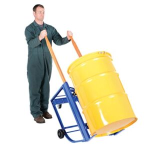 Vestil RDC-1000-5PO Deluxe Rotating Drum Cart with Polyolefin Wheel, Steel, 1000 lbs Capacity