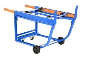 vestil rdc-1000-5po deluxe rotating drum cart with polyolefin wheel, steel, 1000 lbs capacity