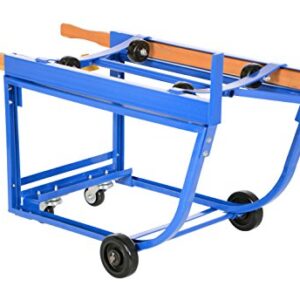 Vestil RDC-1000-5PO Deluxe Rotating Drum Cart with Polyolefin Wheel, Steel, 1000 lbs Capacity