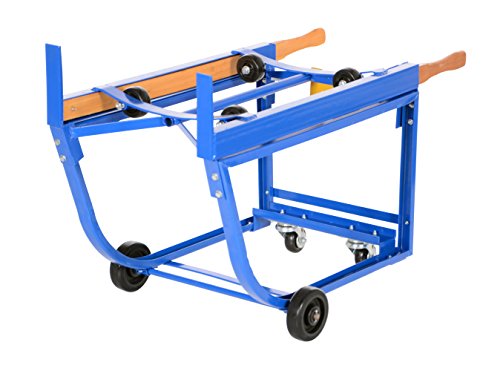 Vestil RDC-1000-5PO Deluxe Rotating Drum Cart with Polyolefin Wheel, Steel, 1000 lbs Capacity