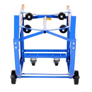 Vestil RDC-1000-5PO Deluxe Rotating Drum Cart with Polyolefin Wheel, Steel, 1000 lbs Capacity