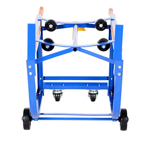 Vestil RDC-1000-5PO Deluxe Rotating Drum Cart with Polyolefin Wheel, Steel, 1000 lbs Capacity