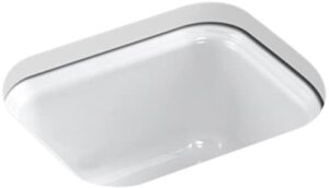 kohler k-6589-u-0 northland undercounter entertainment sink, white