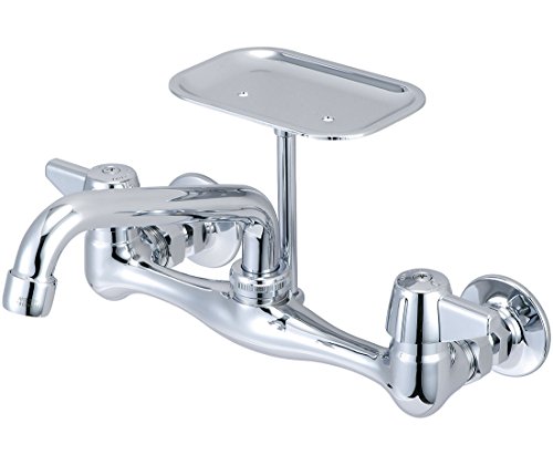 Central Brass 0048-UA Two Handle Wallmount Kitchen Faucet in Chrome