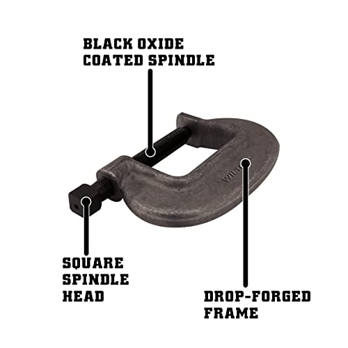 Wilton 1 F.C. Brute Force C-Clamp, 1-3/8" Jaw Opening, 1-1/16" Throat (14518)