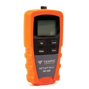 tempo communications nc-100 professional wiring tester - test twisted pair (stp/utp) and coaxial cables (latest model)