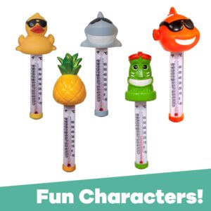 GAME 2700 Shark Spa and Pool Thermometer, Shatter-Resistant Casing Tether Included, Fahrenheit and Celsius, 9-in height x 3-1/2-in diameter