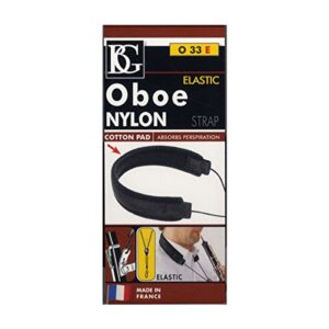 BG O33E Oboe Nylon Strap, Elastic, 2 LP Connect