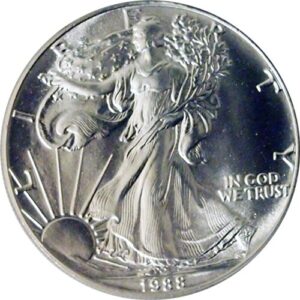 1988 silver american eagle dollar