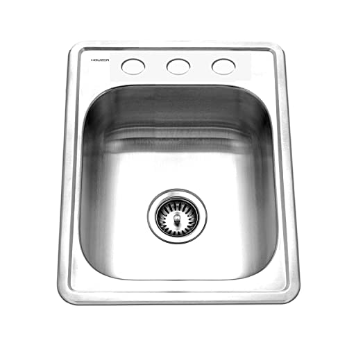 HOUZER A1722-7BS-1 Sink, 1 Pack, Stainless Steel