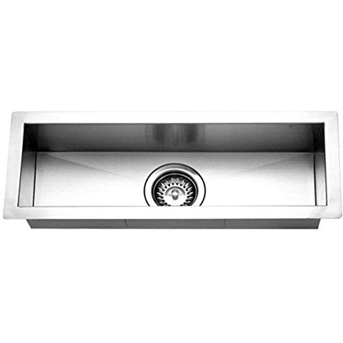 HOUZER CTB-2385 Contempo Trough Series Undermount Stainless Steel Prep Bar Sink, 21-by-6-1/2-Inch, Satin