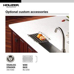 HOUZER CTB-2385 Contempo Trough Series Undermount Stainless Steel Prep Bar Sink, 21-by-6-1/2-Inch, Satin