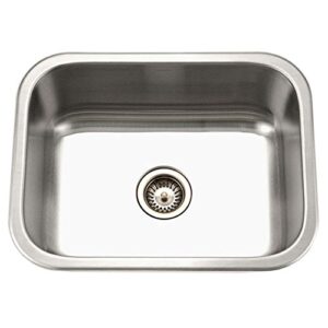 houzer ms-2309-1 medallion classic series undermount stainless steel single bowl kitchen sink