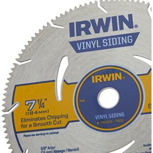 IRWIN Tools MARATHON Vinyl Siding Corded Circular Saw Blade, 7 1/4-inch, 120T (11830)