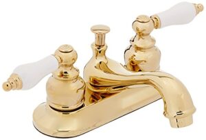 elements of design eb602b elizabeth 4" centerset lavatory faucet with retail pop-up, 4-1/2" in spout reach, polished brass
