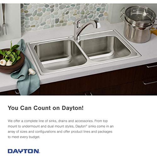 Elkay D115151 Dayton Single Bowl Drop-in Stainless Steel Bar Sink 15 x 15 with 2" Drain Hole