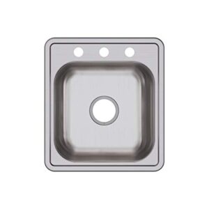 elkay d117193 dayton single bowl drop-in stainless steel bar sink 17 x 19