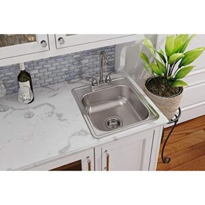 Elkay D117193 Dayton Single Bowl Drop-in Stainless Steel Bar Sink 17 x 19