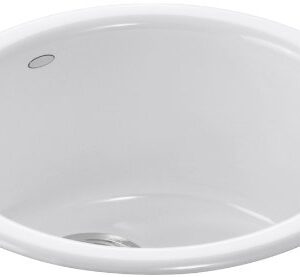 KOHLER K-6565-0 Porto Fino Self-Rimming Undercounter Entertainment Sink, White