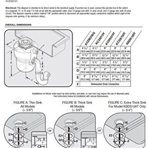 Kitchen Aid (84211643) KCDB250G 1/2 HP Continuous Feed Garbage Disposal