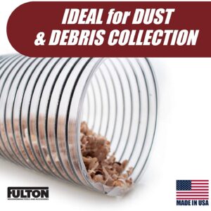 4" x 50’ Ultra Flex Clear Vue Heavy Duty PVC Dust Debris and Fume Collection Hose MADE IN USA!